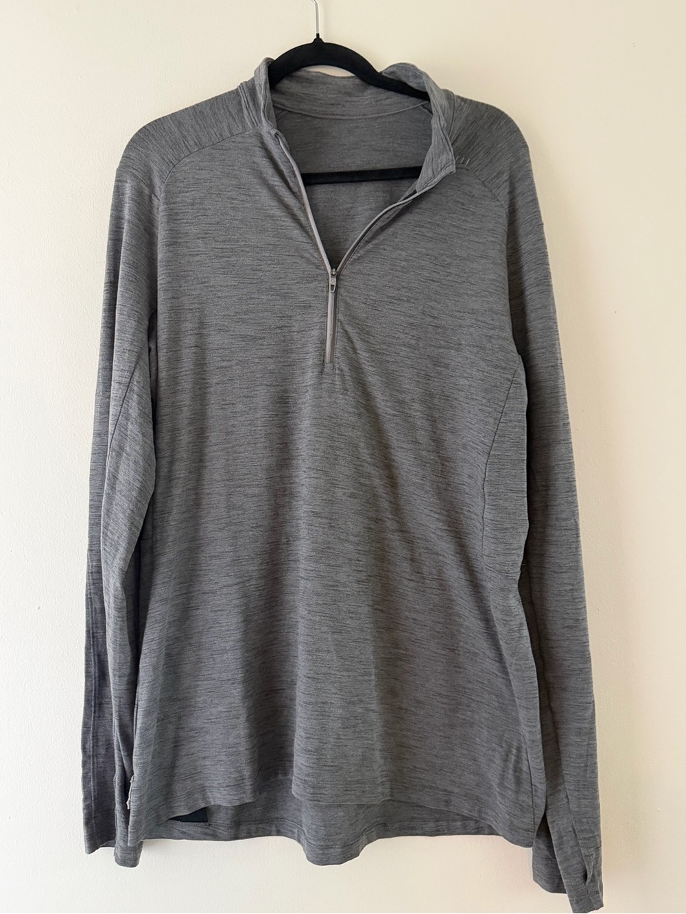 lululemon athletica Men's Heather Gray Half-Zip Pullover